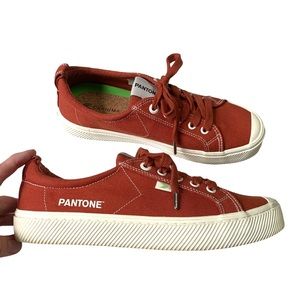 Cariuma X Pantone Limited Edition Natureza Sneaker in Burnt Orange Picante